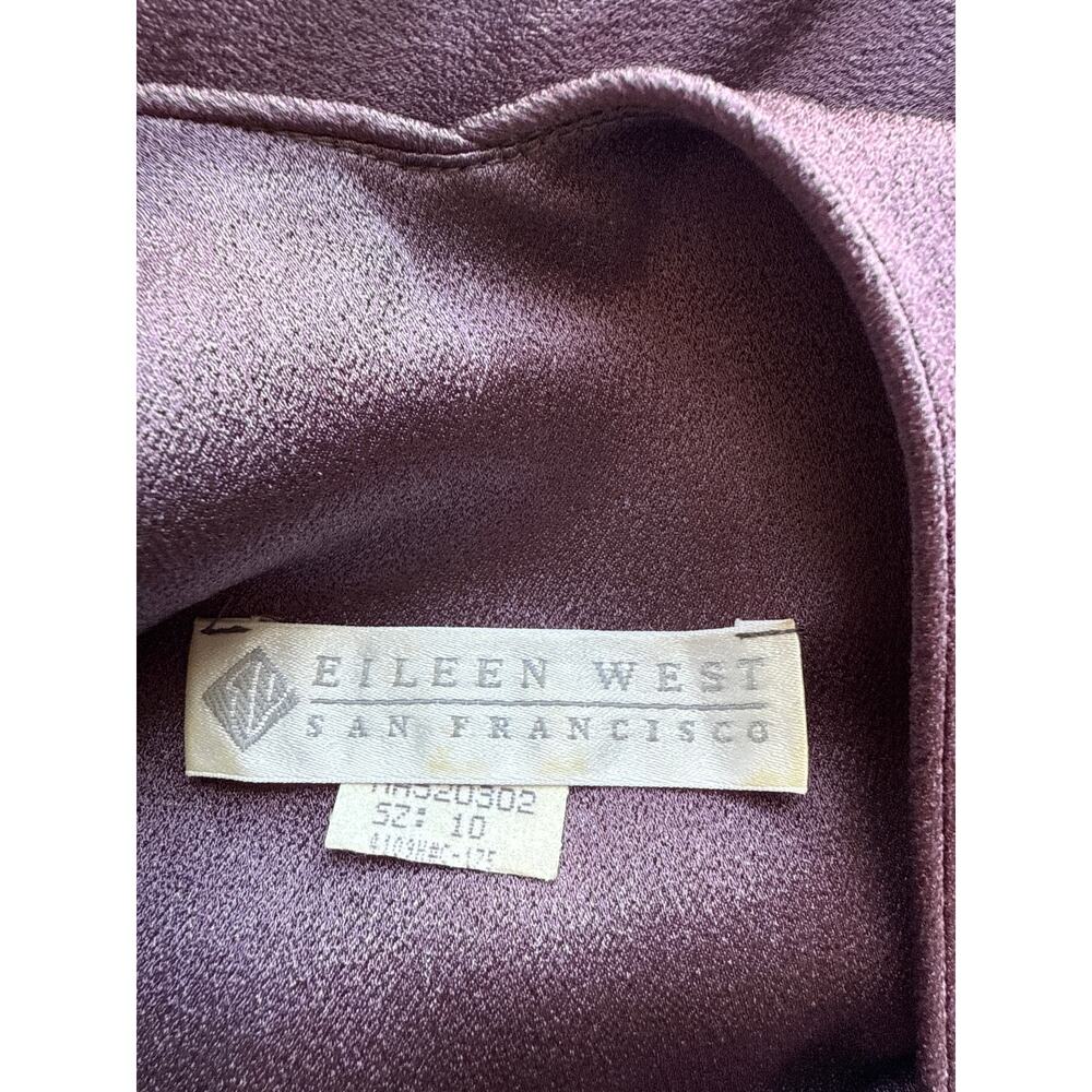 Vintage Eileen West Purple Midi Cocktail Dress Size XS XSmall - Picture 4 of 6